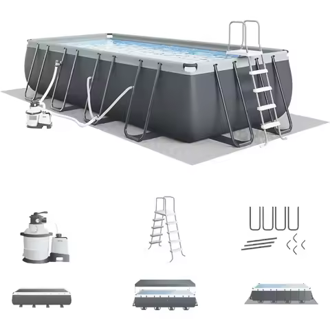 A 24' x 12' x 52" Ultra XTR Frame Outdoor Above Ground Swimming Pool Set