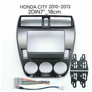 กรอบจอแอนดรอยด์ หน้ากากวิทยุ หน้ากากวิทยุรถยนต์ HONDA CITY JAZZ ปี2010-2013 สำหรับเปลี่ยน เครื่องเล่นแบบ2DIN7"_18cm.