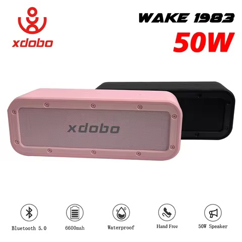 50W XDOBO Bluetooth Speaker Portable Powerful Soundbar EQ Wireless Subwoofer 6600mAh BT TF Music Box
