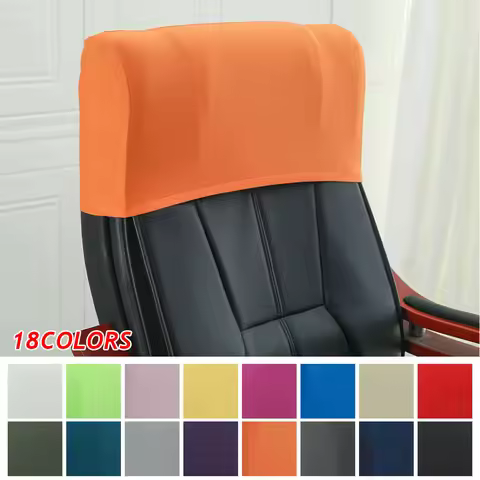 1pcs Elastic Boss Chair Head Pillowcase Office Chair Back Cover Chair Head Protection Slipcover Soli