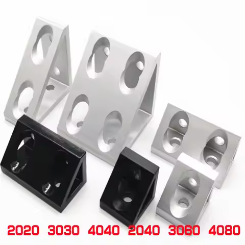 1pc Silver 2020 3030 4040 2040 3060 4080 Aluminum Profile Right Angle Triangle Block Triangle Connec