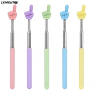 LEMONTRE Teaching Pointer, Telescopic Rod Finger Design Finger Reading Sticks, Durable Stainless Ste