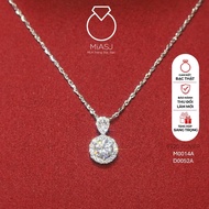 M0014aD0052a - Italian silver Halo necklace Set for women S925 - MiA Silver Jewelry