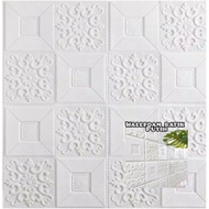 3D FOAM WALLPAPER/ 3D WHITE BATIK WALLPAPER