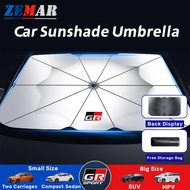 Toyota GR Car Sunshade Umbrella Car Sun Visor UV protection Car Front Windscreen Cover Sun Shade for Agya Raize Calya Avanza Veloz Rush Kijang Innova Yaris Corolla Cross bZ4X RAV4