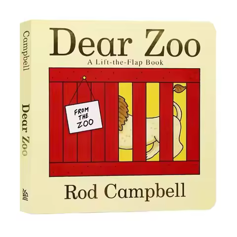 Dear Zoo Lift-the-Flap Card Books, Interactive Game Books, Early Childhood English Learning, Prescho