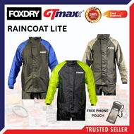 Foxdry Raincoat Lite Baju Hujan Jacket Seluar Raincoat Motorcycle Waterproof Dijamin Original Foxdry
