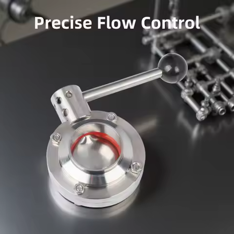 19/25/38/51/63.5/76/102mm Self-made Welding Butterfly Valve SS304/316L Stainless Steel Flow Control 
