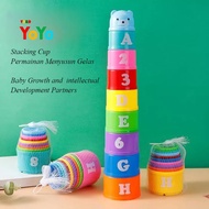 STACKING CUP COLORED CUP EDUCATIONAL TOY FOR BABY TOWER PUZZLE STACKING/ TOY STACKING CUP PUZZLE