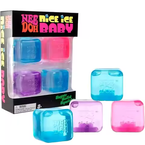 Schylling Needoh Nice Cube Sensory Toys Stress Relieving Blocks Pinching Relieving Puzzle Solving Ve