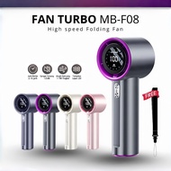 Mini Fan Rechargeable Strong Wind 100 Gear Wind Speed Electric Fan Digital Display Adjustable Turbo