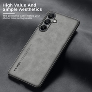 Luxury Sheepskin Leather Phone Case For Samsung Galaxy S24 FE/S25 FE Case Soft Frame Protection Cove