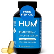 HUM OMG Omega The Great Fish Oil, DHA, EPA &Amp; Vitamin E, 60 Count