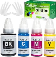 GI590 GI490 Ink Compatible with Canon GI-590 GI-490 Ink Missing Bottles for PIXMA G1400 G1410 G2400 