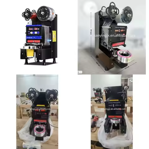 Automatic Commercial 90mm/95mm Bubble Cup Sealer Plastic Cup Film Sealing Machine