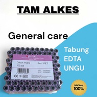 UNGU GENERAL CARE Sterile Blood Vacuum Tube 3ML EDTA Purple Disposable 100Pcs
