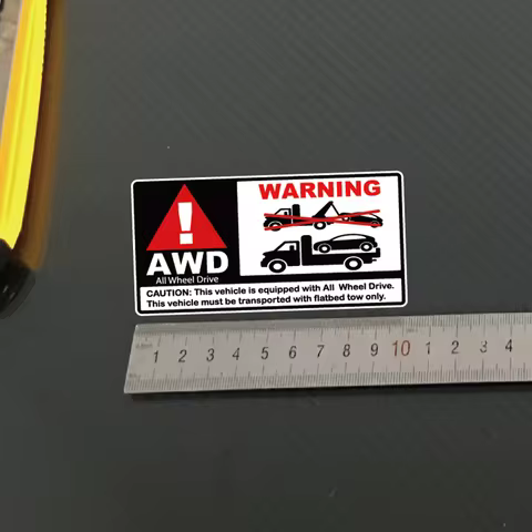 XY Reflective Type Motorbike Vinyl Waterproof for Full time 4WD No Trailer Waring Mark Sticker Decal