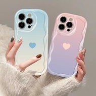 Gradient Candy Color Love Heart Pattern VIVO Y16 Y15S Y20 Y17 Y03 Y21 Y56 Y12i Y30 Y36 Y19S Y33 Y27 