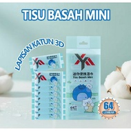 Dinosaur Pattern Mini Wet Wipes - Practical, Unscented, Non-Alcoholic