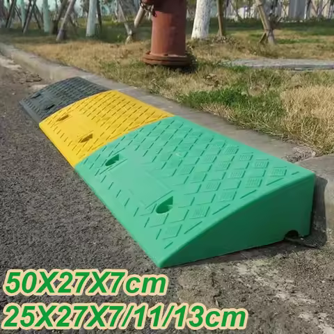 Car Threshold Ramp Plastic Portable Curb Ramp With Textured Surface For 6-8CM Height Steps For Drive