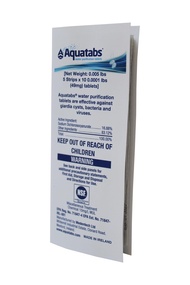 Aquatabs 49mg Water Purification Tablets (50 Pack). Water Filtration System for Hiking, Backpacking,