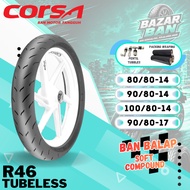 (LATEST PRODUCTION) CORSA R46 TIRES Ring 14 CORSA SOFT COMPOUND R46 TIRES (80/80-14 / 90/80-14 / 100