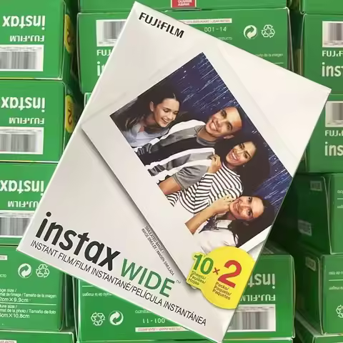 Fujiflm 5 Inch White Edge Instax Wide Film Instant Black Border/Black And White Photo Paper For Fuji
