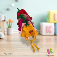 MATAHARI Newest baby Girl Beanie hat Braided Sunflower Embroidery baby Girl Beanie baby Girl baby ha