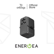 Energea TravelWorld GaN85 | 85W Travel Adapter w/ 80cm USB-C Cable - Gunmetal