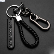SERINA Phone Number Plate Lock Key Ring Vehicle Pendant Key Chain Keyring