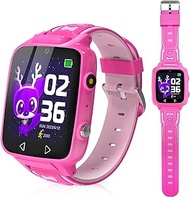 Kids Smart Watch for Girls with 25 Puzzle Games Camera Video Calculator HD Touch Screen Alarm Clock 