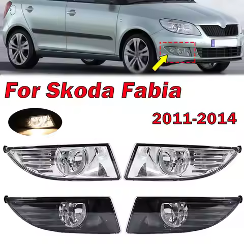 Car Accessories For Skoda Fabia MK2 5J 2011 2012 2013 2014 Front Bumper Fog Light Signal Lamp With B