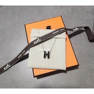 Hermes Pop H Necklace in Noir / PHW