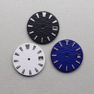 New Style NH35 Dial Wave Pattern Mechanical Dial Modified DIY Diving Watch Needle C3 Strong Green Lu