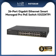 NETGEAR 26-Port Gigabit Ethernet Smart Managed Pro PoE Switch (GS324TP)【5 Years Warranty by NETGEAR】