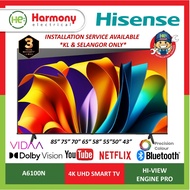 HISENSE 85" 4K UHD Smart TV A6100N VIDAA SMART LED TV 85A6100N