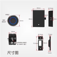 No-Drill Fingerprint Cabinet Lock Electronic Double-Opening Furniture Lock Cabinet Door Fingerprint 