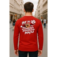 MERAH Ksos Kais Indonesia Latest 2025 Men's T-shirts for August Trendy Men's Red and White Men's T-s