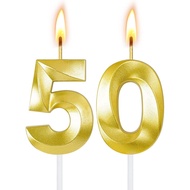 50th Birthday Candles for Cake,Birthday Decorations for Him Her,Number Candles for Cake Toppers Part