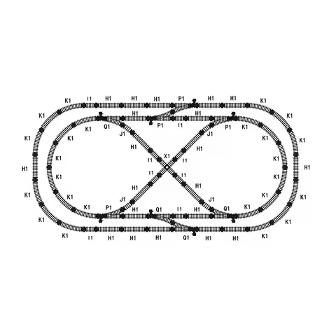 Classical Train Rail Track Crossing Expansion Assembly Model Toys