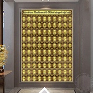 Golden 99 Names of Allah Islamic Calligraphy Canvas Painting Religious Poster Wall Decoration Print