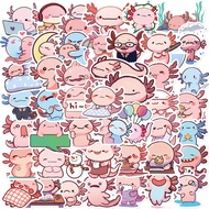 50 pcs Cartoon Axolotl Baby Waterproof PVC Stickers