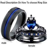 [Ship Today] Charm Couple Ring Stainless Steel Ring Men Women Wedding Engagement Ring