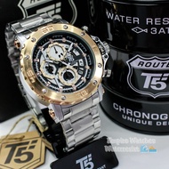 Empirewatches Jam Tangan T5 H3723G h3723 3723 Pria Cowok Analog Chrono dan Tanggal Aktif Rantai Stai