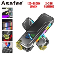 Asafee DT009 Flashlight Strong Light Waterproof Multi Source Back Clip Work Light Mini Magnetic Flas