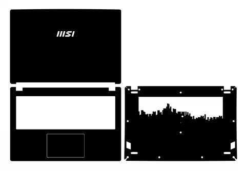 Pre-cut Black Matte Frosted Skin Sticker Cover For 2022-2023 MSI Modern 15