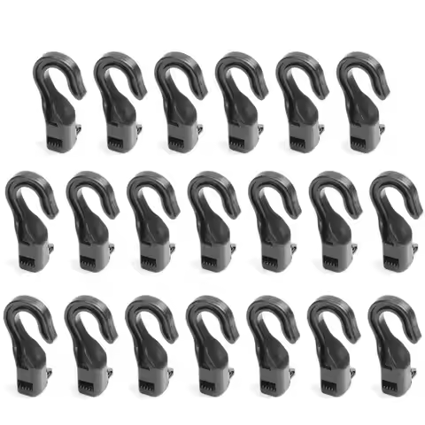 10pcs Open End Cord Hooks Snap Boat Kayak Motorcycle Rope Buckle Camping Tent Hook For Bungee Shock 