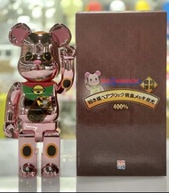 [現貨有單] 400% BEARBRICK 招財貓 桃金色 粉紅金 金色 發光 日本限定商品 1000% 100% 銀色 xgirl baby mastermind 透明 EVA 數碼暴龍