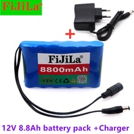 easy to use✁┋✁100% original 12V battery pack 8.8Ah 18650 Rechargeable Lithium Ion capacity DC 12.6V 