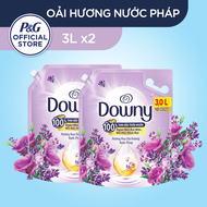 Combo 2 Nước Xả Vải DOWNY Hương Nước Hoa Cao Cấp Bung Toả Hạnh Phúc/ Oải Hương Túi 3L